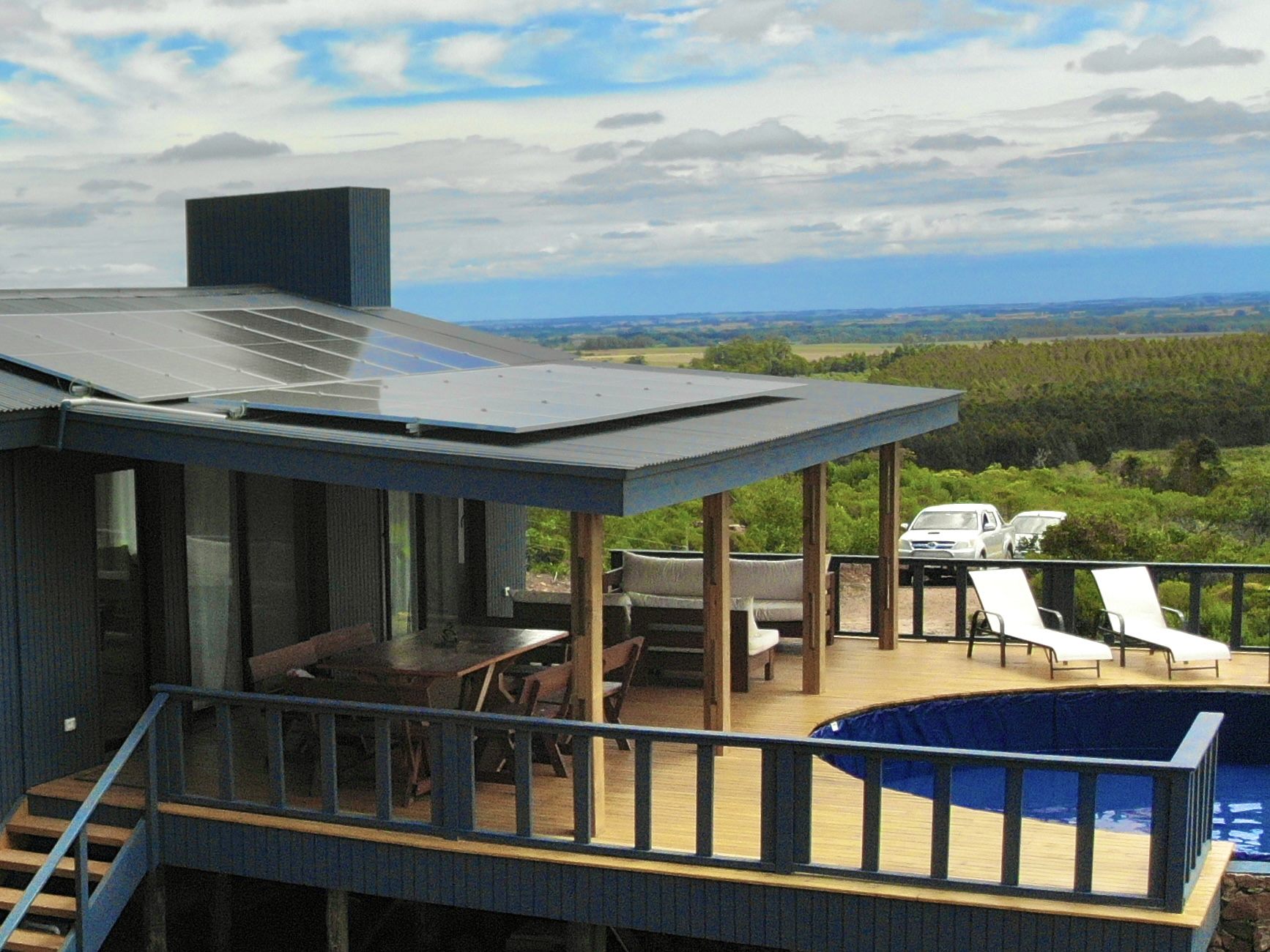 Vista aérea de vivienda en Uruguay